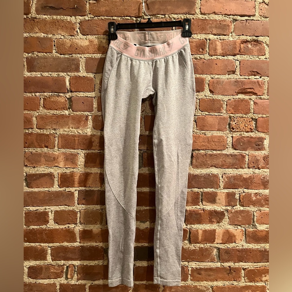 Gymshark Flex Leggings - Grey Marl & Light Pink